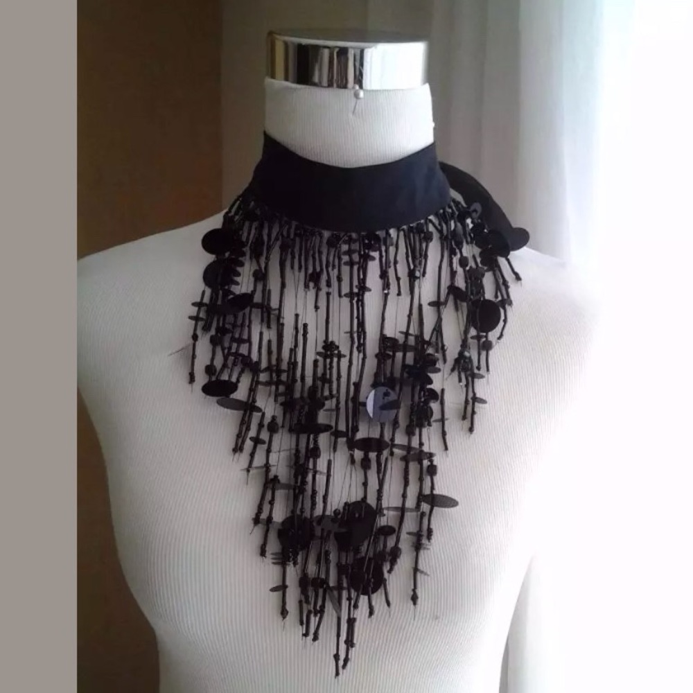 Brunello Cucinelli Sequin Waterfall Beaded Necklac